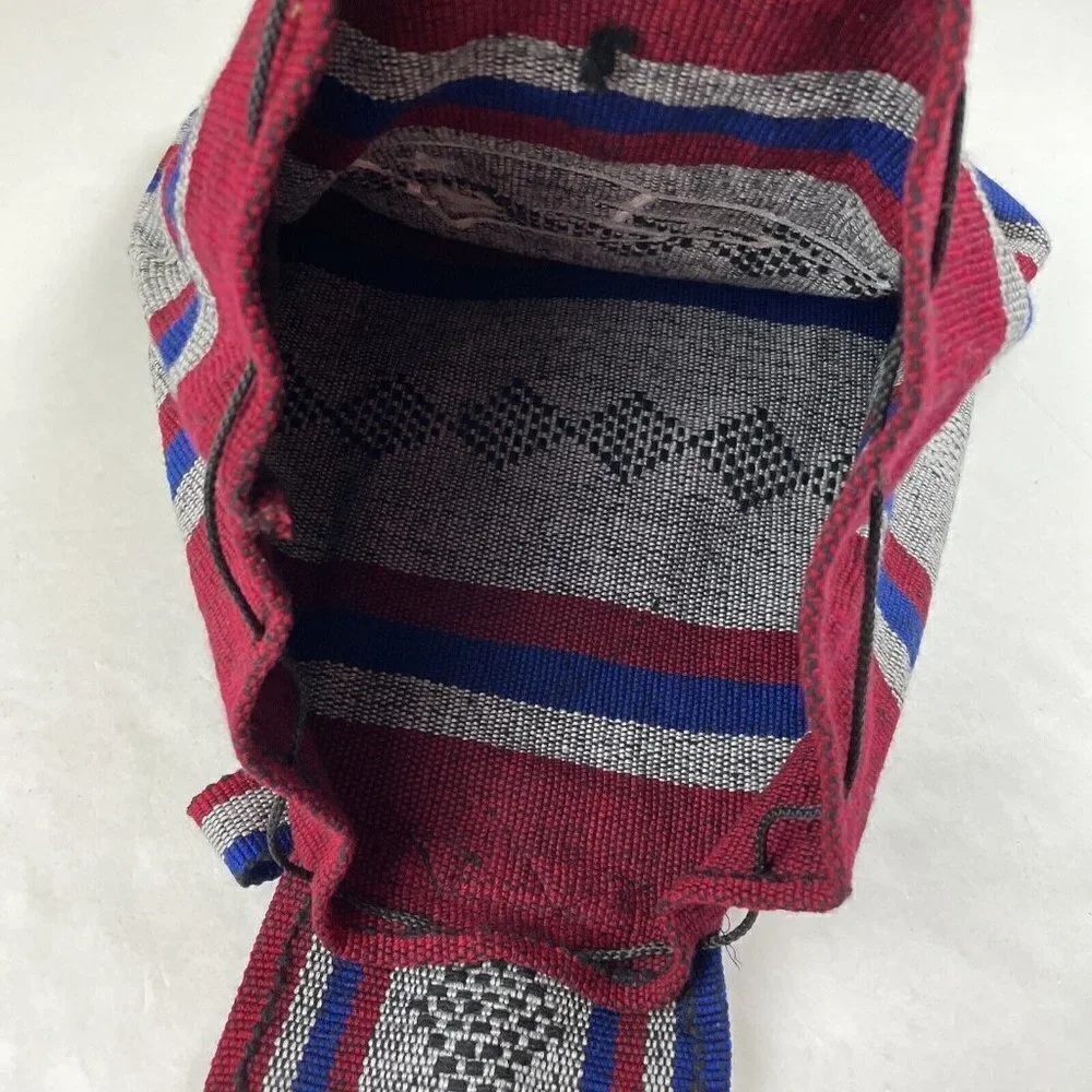 Patriots Football Mexican Woven Embroidered Backpack Bag Red White Blue NFL